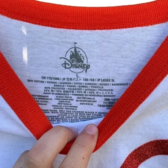 MICKEY Mouse Club MOUSEKETEER Ringer Tee T Shirt Womens size large - Picture 2 of 4